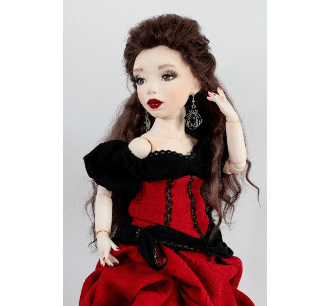 Author's handmade interior collectible doll Carmen